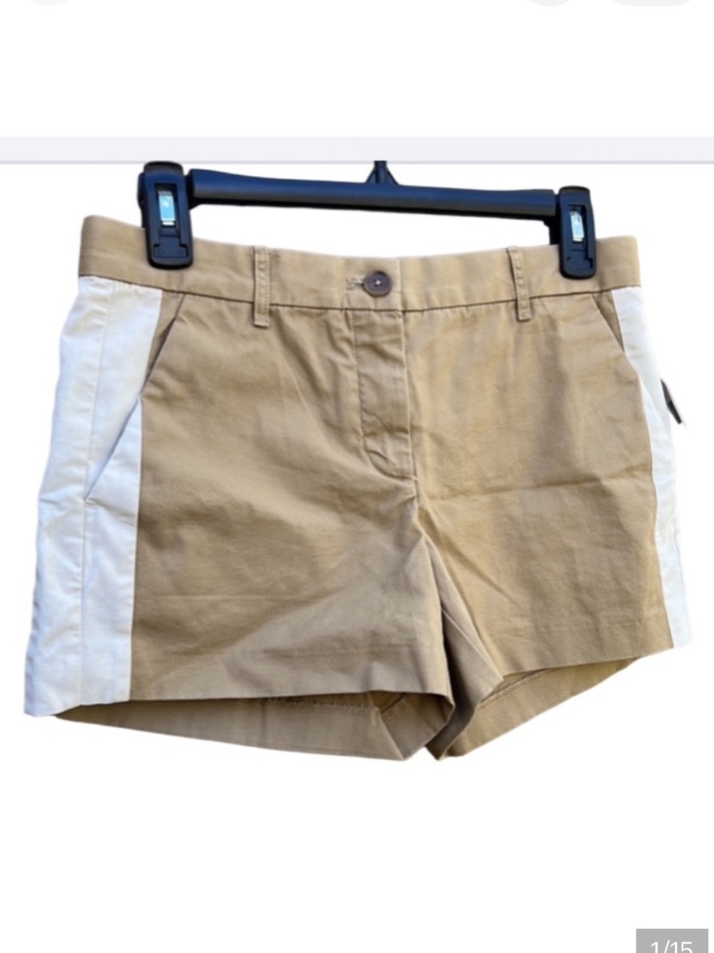 NWT 2 Tone GAP Short Shorts Khaki Tan/Cream Size 0